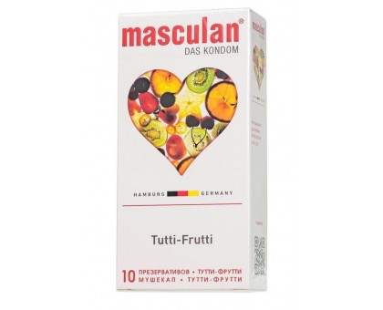 Презервативы Masculan Tutti-Frutti с фруктовым ароматом - 10 шт.