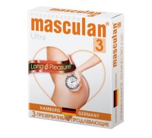 Презервативы Masculan Long Pleasure с продлевающим эффектом - 3 шт.