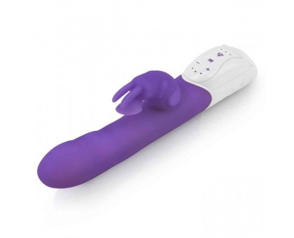 Фиолетовый вибромассажер с клиторальной стимуляцией Clitoral Suction Rabbit - 24,5 см.