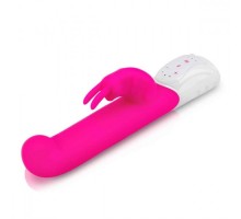 Розовый вибромассажер для G-точки Come hither G-Spot Rabbit - 24,5 см.