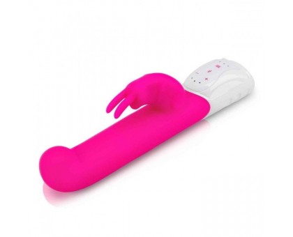 Розовый вибромассажер для G-точки Come hither G-Spot Rabbit - 24,5 см.