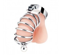 Серебристая клетка для члена Urethral Play Cage