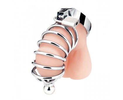 Серебристая клетка для члена Urethral Play Cage
