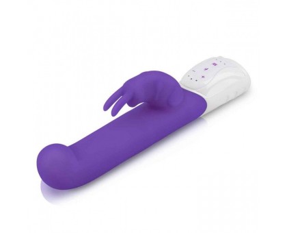 Фиолетовый вибромассажер для G-точки Come hither G-Spot Rabbit - 24,5 см.