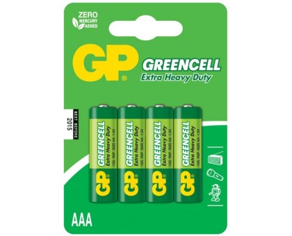 Батарейки солевые GP GreenCell AAA/R03G - 4 шт.