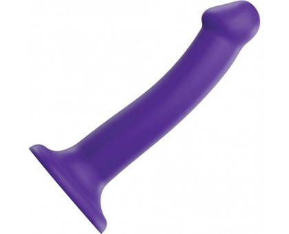 Фиолетовый фаллоимитатор-насадка Strap-On-Me Dildo Dual Density size M - 18 см.