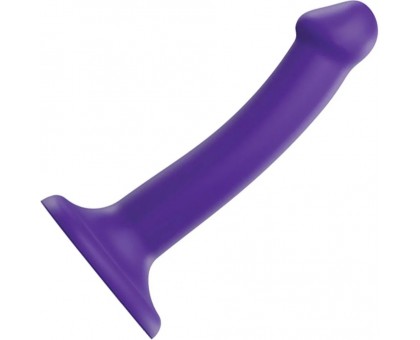 Фиолетовый фаллоимитатор-насадка Strap-On-Me Dildo Dual Density size S - 17 см.