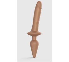 Карамельный двусторонний фаллоимитатор Strap-On-Me Dildo Plug-In Switch size L