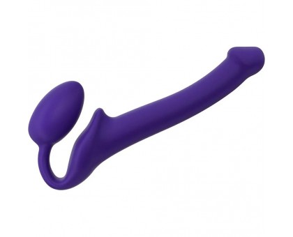 Фиолетовый безремневой страпон Silicone Bendable Strap-On - size S