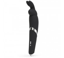 Черный вибратор Rabbit Rechargeable Wand Vibrator - 26,7 см.