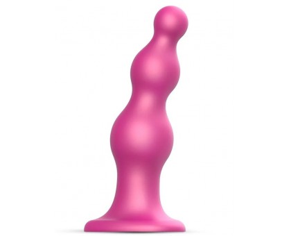 Розовая насадка Strap-On-Me Dildo Plug Beads size S