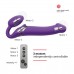 Фиолетовый безремневой вибрострапон Silicone Bendable Strap-On - size M