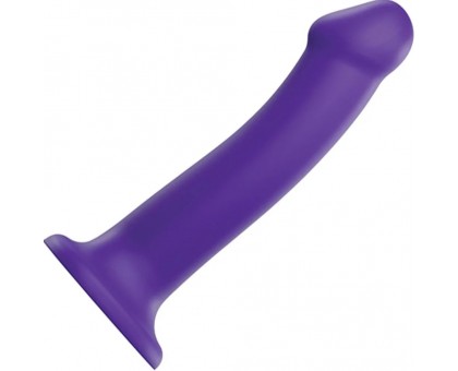 Фиолетовый фаллоимитатор-насадка Strap-On-Me Dildo Dual Density size L - 19 см.