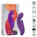 Фиолетовый вибратор-кролик Stella Liquid Silicone Dual Pleaser - 17,25 см.