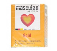 Презервативы Masculan Gold с ароматом ванили - 3 шт.