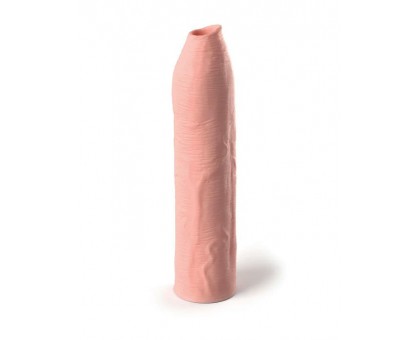 Телесная насадка-удлинитель Uncut Silicone Penis Enhancer - 17,8 см.