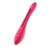 Красный многофункциональный вибратор для пар Satisfyer Elastic Joy