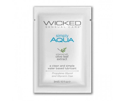 Легкий лубрикант на водной основе Wicked Simply AQUA - 3 мл.