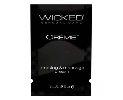 Крем для массажа и мастурбации Wicked Stroking and Massage Creme - 3 мл.