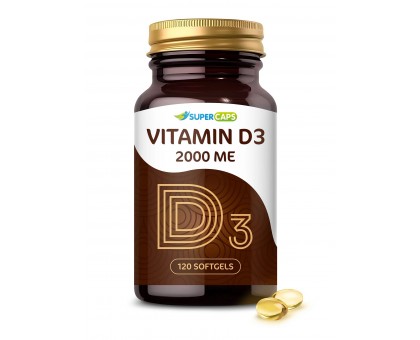 Пищевая добавка SuperCaps VITAMIN D3 2000 ME - 120 капсул