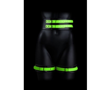 Набор для бондажа Thigh Cuffs with Belt and Handcuffs - размер L-XL