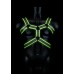 Стильная портупея Body Harness с неоновым эффектом - размер L-XL