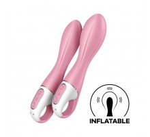 Розовый вибромассажер с функцией расширения Air Pump Vibrator 2 - 20,9 см.