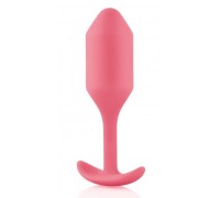 Розовая пробка для ношения B-vibe Snug Plug 2 - 11,4 см.