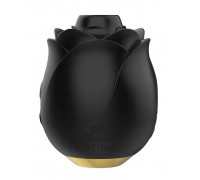 Черный клиторальный стимулятор Black Rose Silicone Clitoral Suction