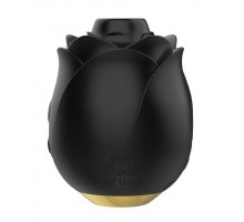 Черный клиторальный стимулятор Black Rose Silicone Clitoral Suction