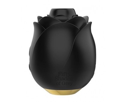 Черный клиторальный стимулятор Black Rose Silicone Clitoral Suction