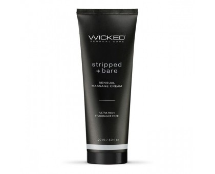 Массажный легкий крем WICKED Stripped plus Bare - 120 мл.