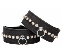Черные наручники Diamond Studded Wrist Cuffs