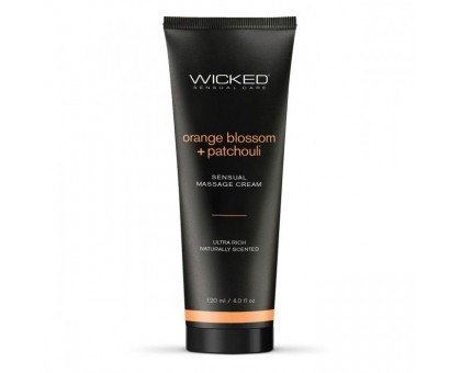 Массажный легкий крем WICKED Orange Blossom plus Patchouli - 120 мл.