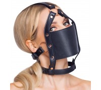 Черный намордник с кляпом-шаром Head Harness With A Gag