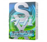 Презервативы Sagami Xtreme Mint с ароматом мяты - 3 шт.