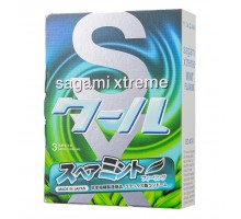 Презервативы Sagami Xtreme Mint с ароматом мяты - 3 шт.