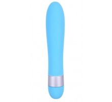 Голубой классический вибратор Precious Passion Vibrator - 17 см.