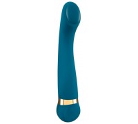 Бирюзовый вибромассажер с температурными режимами Hot n Cold Vibrator - 21,6 см.