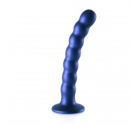 Синий фаллоимитатор Beaded G-Spot - 17 см.