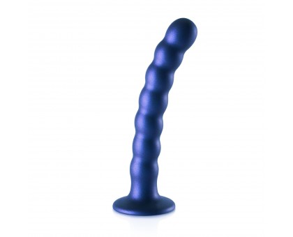 Синий фаллоимитатор Beaded G-Spot - 17 см.