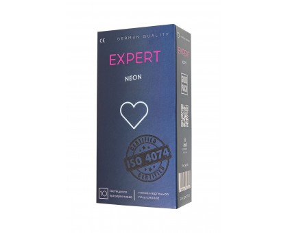 Светящиеся в темноте презервативы EXPERT Neon - 10 шт.