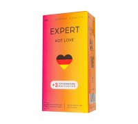 Презервативы EXPERT Hot Love с разогревающим эффектом - 12 шт.(+3 в подарок)