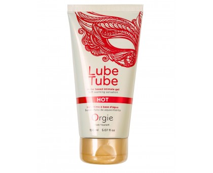 Интимный гель на водной основе Lube Tube Hot с разогревающим эффектом - 150 мл.