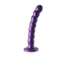 Фиолетовый фаллоимитатор Beaded G-Spot - 17 см.