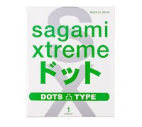 Презерватив Sagami Xtreme Type-E с точками - 1 шт.