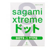 Презерватив Sagami Xtreme Type-E с точками - 1 шт.