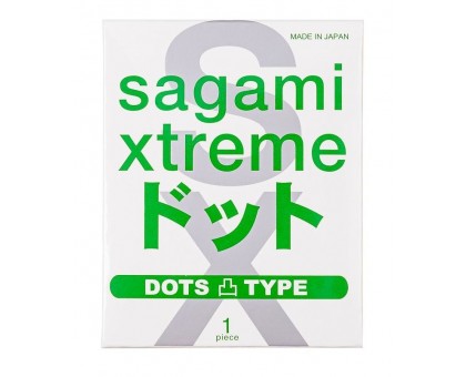 Презерватив Sagami Xtreme Type-E с точками - 1 шт.