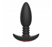 Черная анальная вибропробка Anal Vibrator с пультом ДУ - 13,5 см.