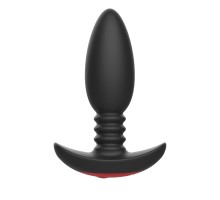 Черная анальная вибропробка Anal Vibrator с пультом ДУ - 13,5 см.